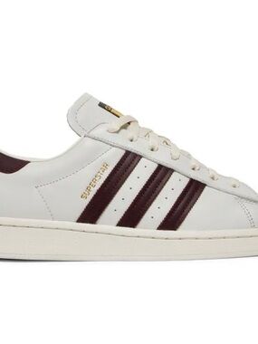 EUC Adidas Superstar 'Off White Maroon' Mens size 8.5 Women’s size 10